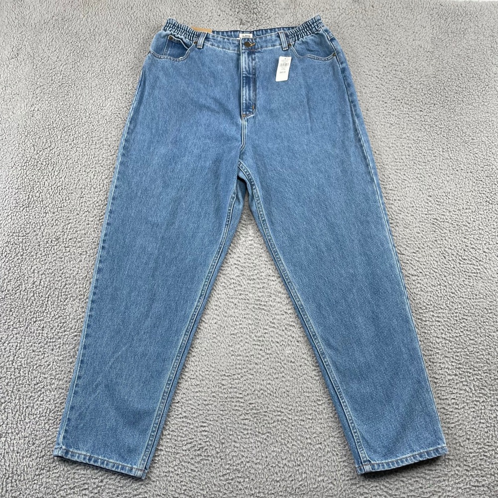 LL Bean Jeans Womens 18 Blue Comfort Waist Original Fit Relaxed Faded 183695